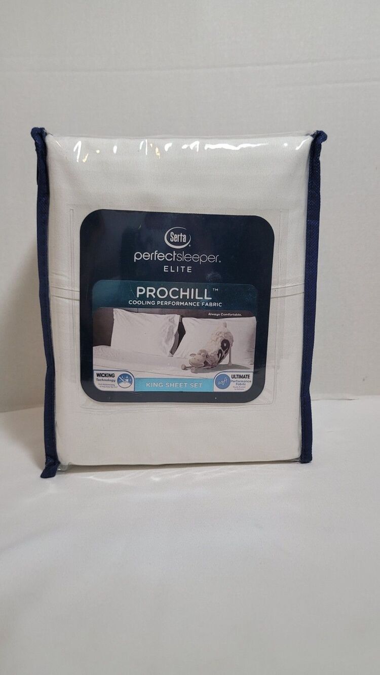 Serta Perfect Sleeper Elite ProChill Cooling 4 Piece Sheet Set White King